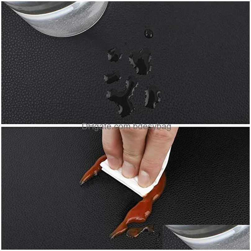 placemats table mats for dining outdoor waterproof stain resistant placemats durable faux pu leather heat insulation pad