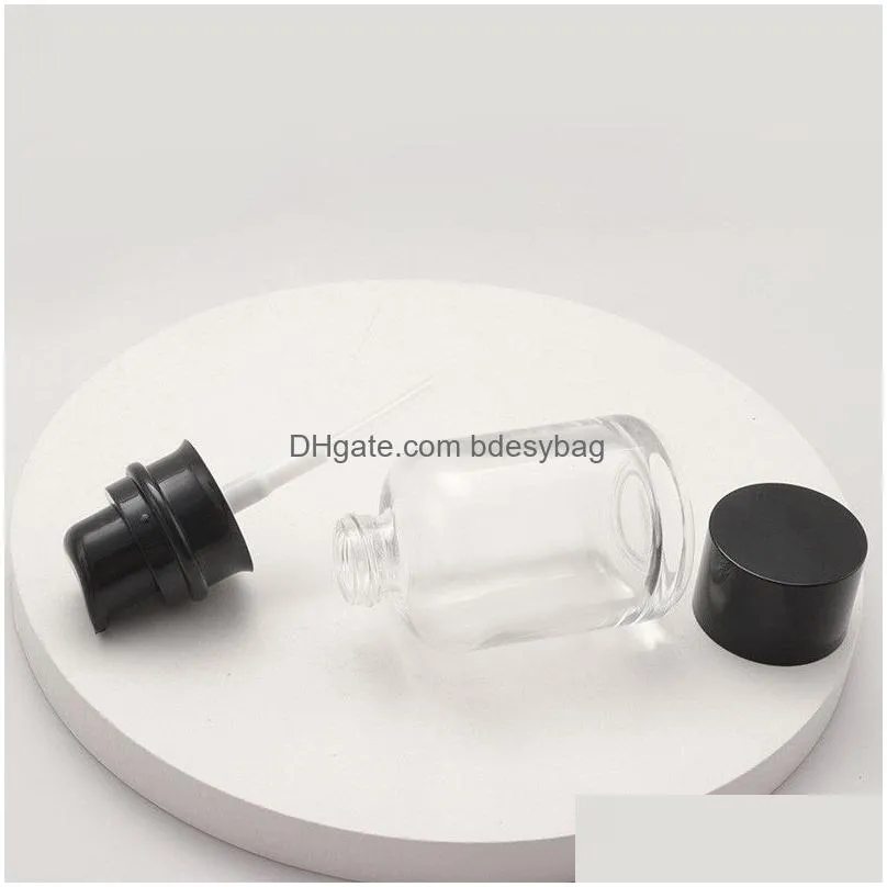 packaging bottles frosted glass empty cream jar sprayer cosmetic container