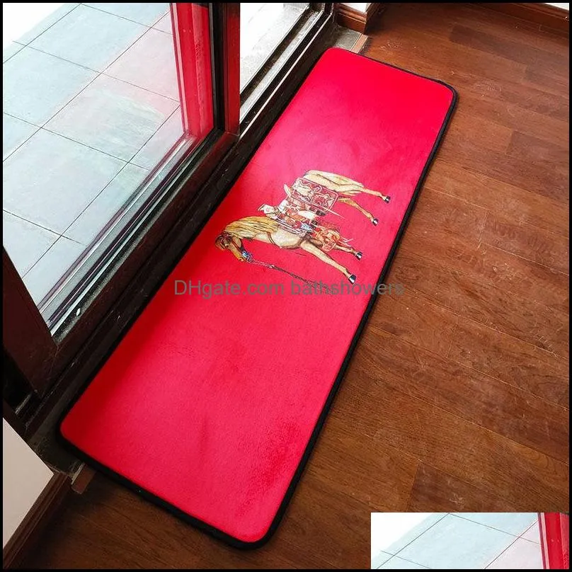 nordic modern geometric carpet wear-resistant non-slip mats household waterproof and oil-proof rug designer kitchen carpets