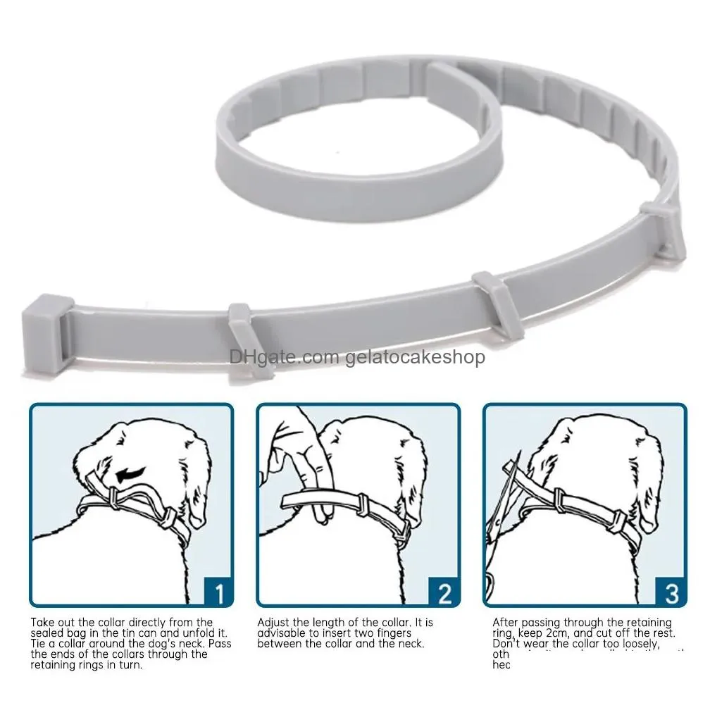 pet flea and tick collar for dogs cats up to 8 month prevention collar anti-mosquito insect repellent puppy supplies