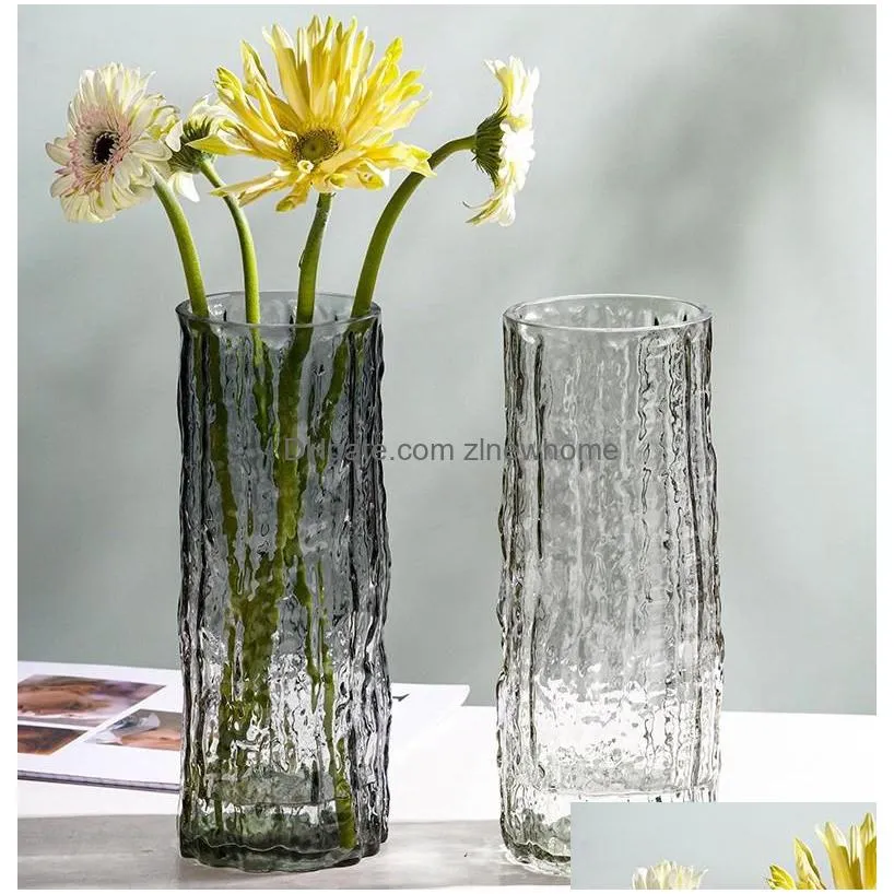 creative transparent vase european color home glass vase green dill hydroponic vase rich bamboo dried flower vase