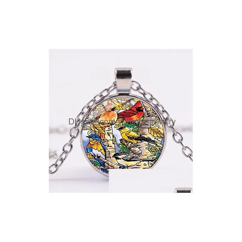 cardinal parrot necklace red bird my angel your name bible quote art picture glass pendant memory of someone gift jewelry