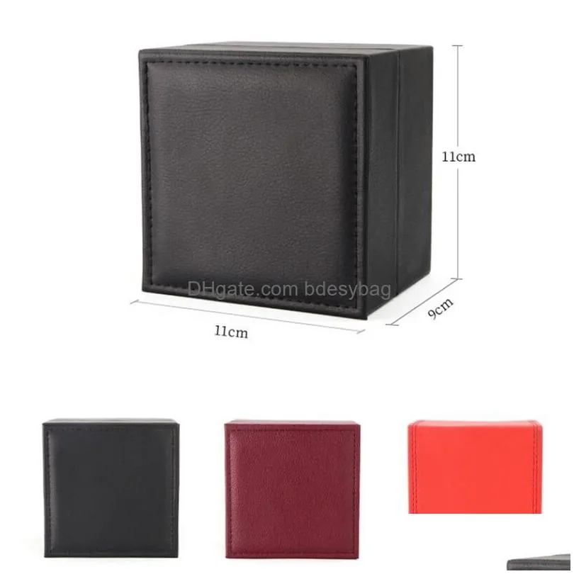 pu leather watch gift box fashion jewelry bracelet storage case with removable pillow wristwatch display boxes