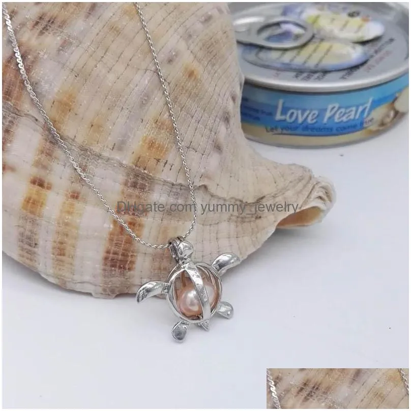  love pearl cages pendants necklace opening lockets shells turtles  butterfly charms necklaces for women fashion jewelry