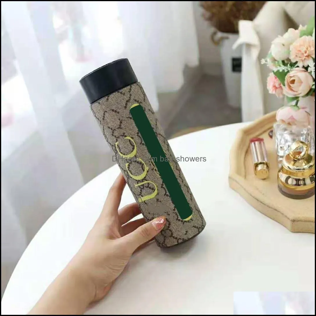 thermos bottle temperature display smart stainless steel coffee travel mug vacuum tumbler leak proof water bottles