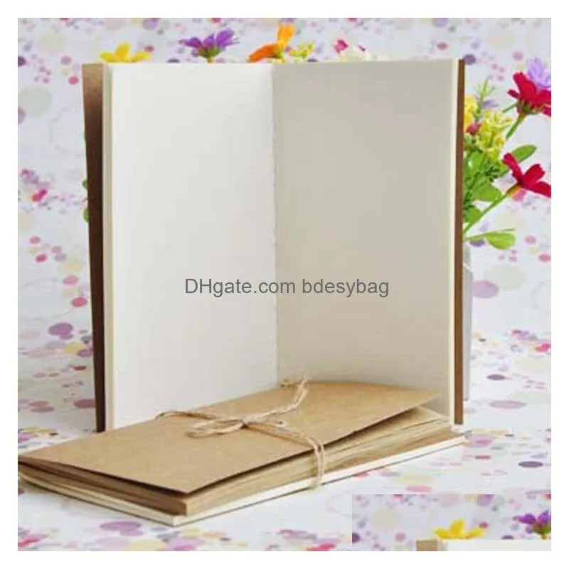 blank page notepads kraft notebook solid color for students school children writing books