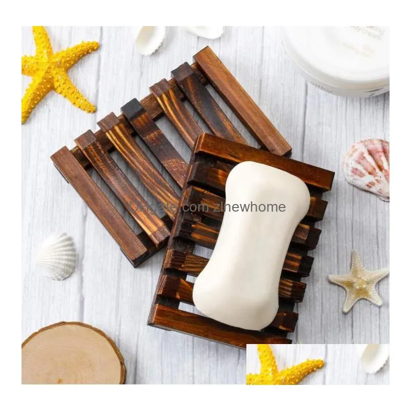 soap box natural bamboo dishes bath soap holder bamboo case tray wooden prevent mildew drain box bathroom washroom tools