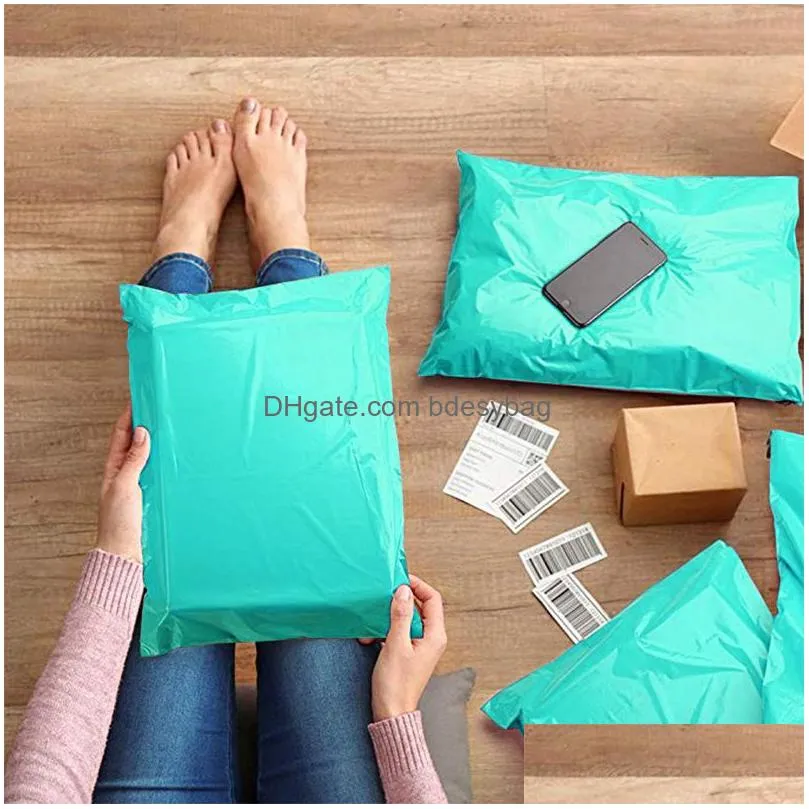 self-seal self adhesive express bags couriering mailing plastic bag envelope courier post postal mailer pouch ship packing green