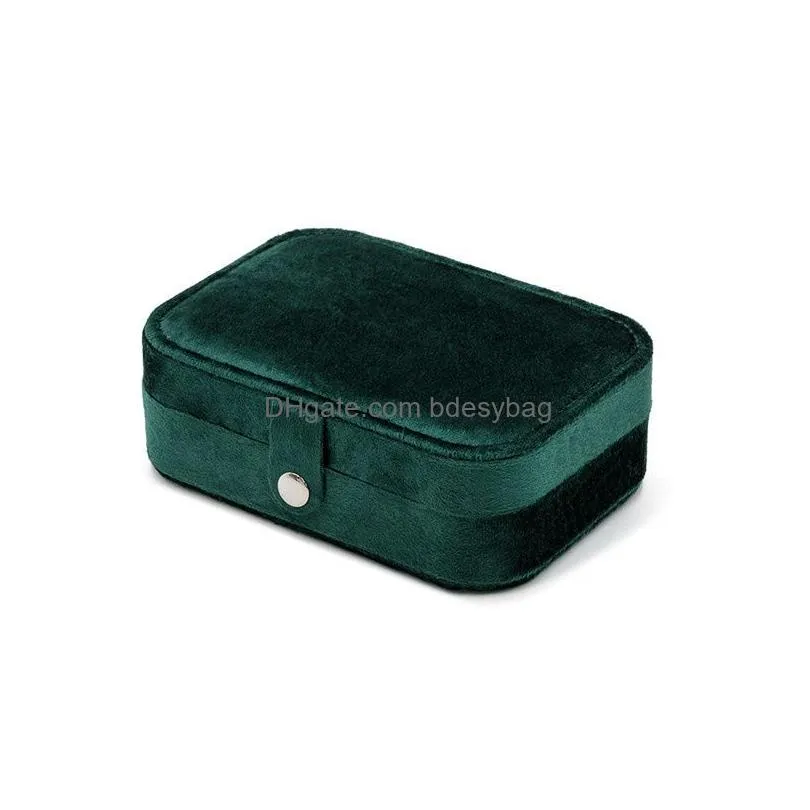 velvet travel jewelry box small jewelry organizer portable display storage case packaging for rings earrings necklace bracelet
