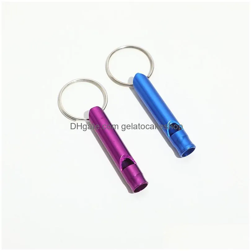 whistle outdoor metal multifunction pendant with keychain keyring for outdoor survival emergency mini size whistles