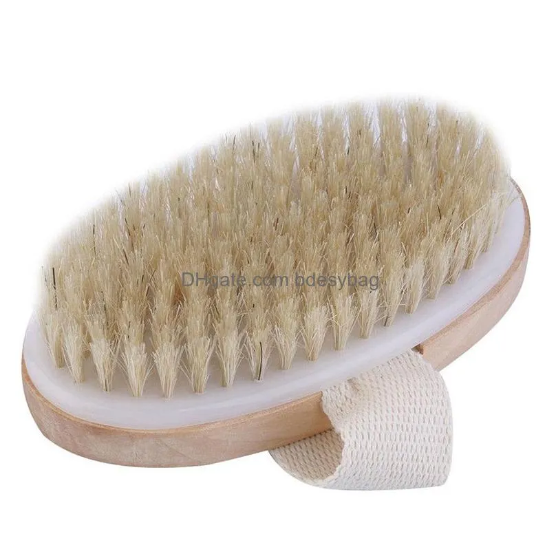 dry brushing body brush drying skin exfoliating brushes scrub for flawless skins massage hand grip