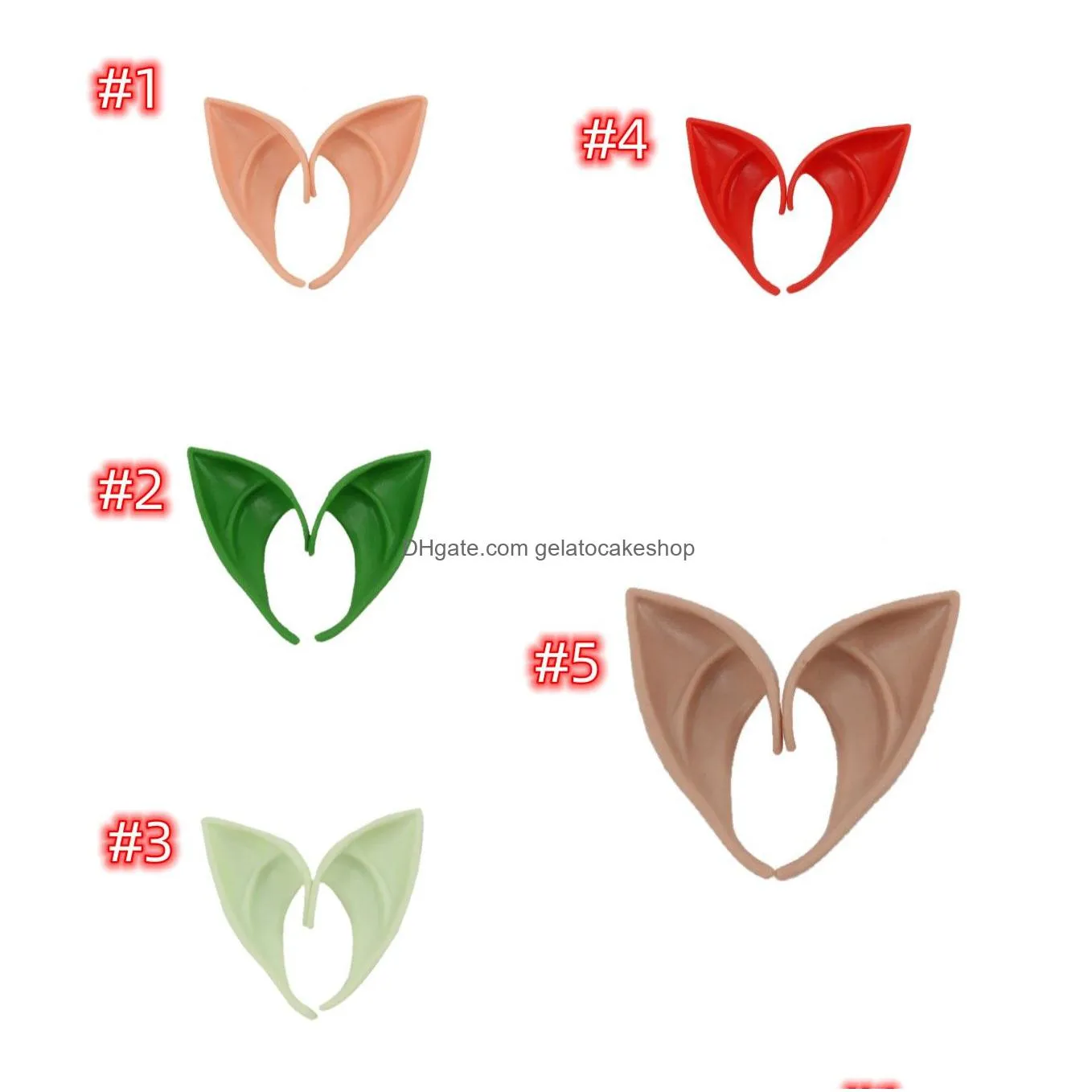 latex pointed false ear fairy cosplay masquerade costume accessories angel elven elf ears p o props adult kids halloween decor