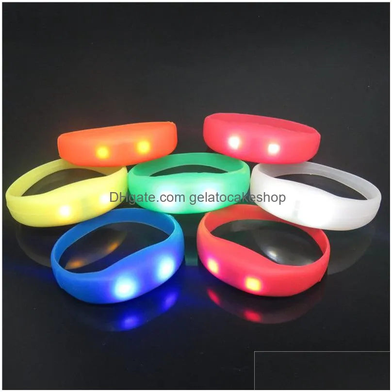 party decoration led silicone glow bracelet glow bracelet boosting props concert glow wrist