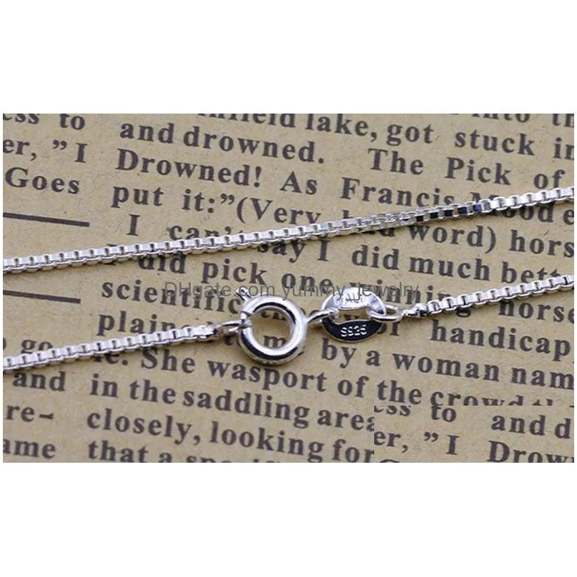 silver necklace chain box chain women necklaces chain jewelry accessories will and sandy