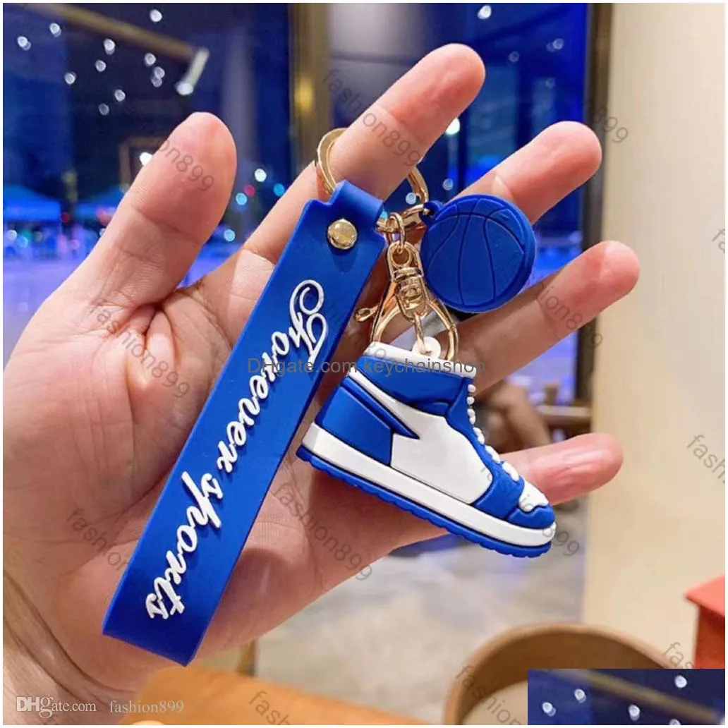 basketball sneaker shoes keychains fashion 3d mini model keyring creative trendy brand men women pendant key chain accessories personal