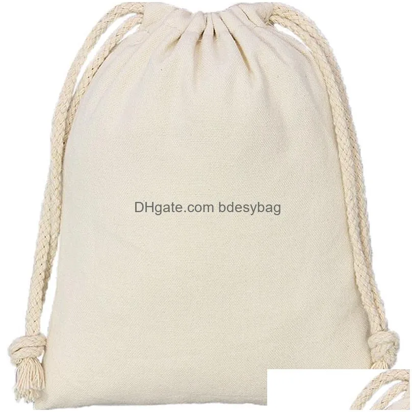 reusable cotton bags muslin bag canvas drawstring pouch gift jewelry packaging