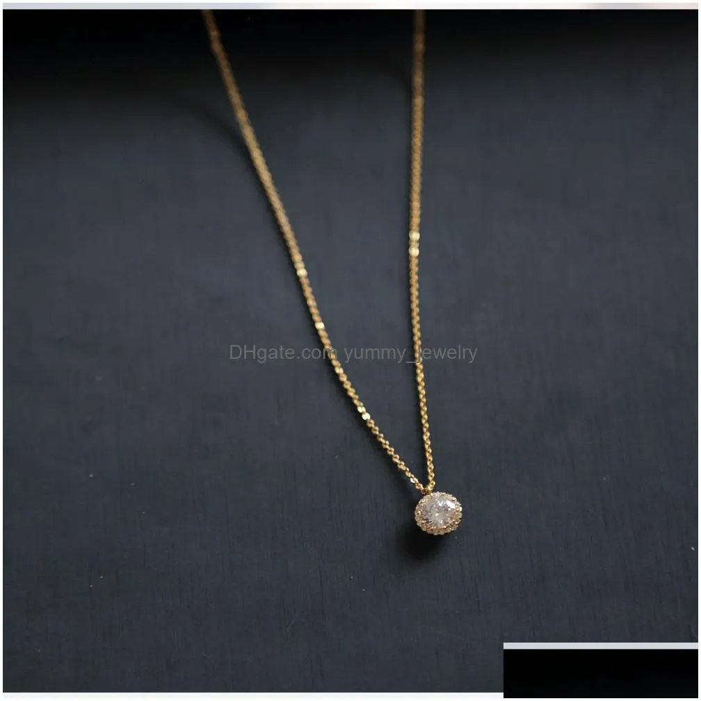 crystal diamond choker necklace fashion women luxury 18k gold plated pendant necklaces woman street party clavicle jewelry gifts for