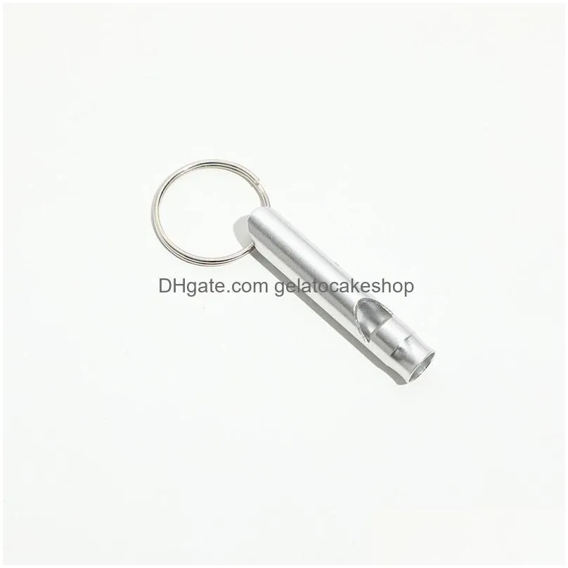 whistle outdoor metal multifunction pendant with keychain keyring for outdoor survival emergency mini size whistles