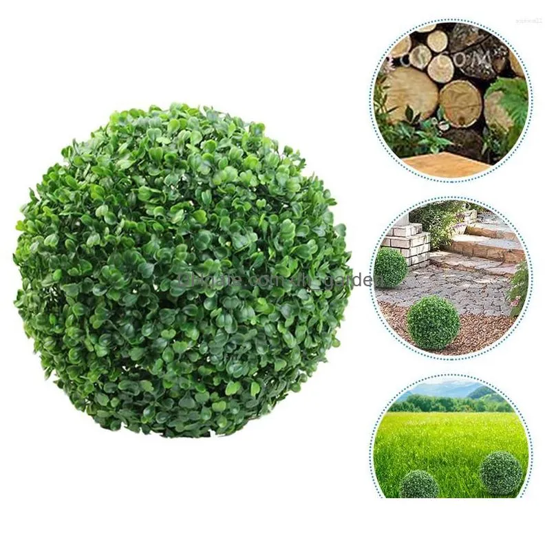 decorative flowers fake ball pendant mall decoration green grass balls party supplies simulated topiary simulation leaf greenery
