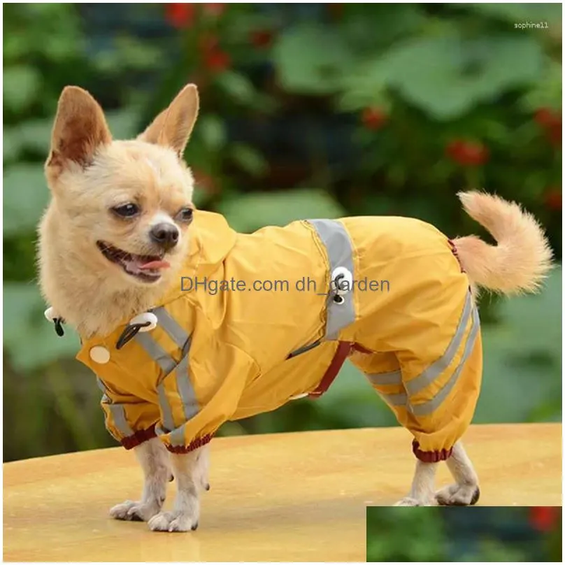 dog apparel year pet cat raincoat clothes puppy jumpsuit hoody waterproof rain jackets