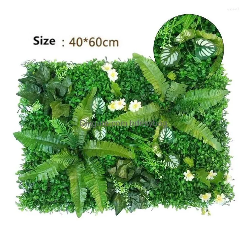 decorative flowers 1pc artificial grassland simulation moss lawn turf fake green grass mat carpet diy micro landscape home floor decor