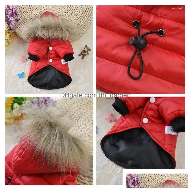 dog apparel coat small jacket windproof warm padded down hoodie snowsuit fashion winter clothes for cat puppy chihuahua yorkie