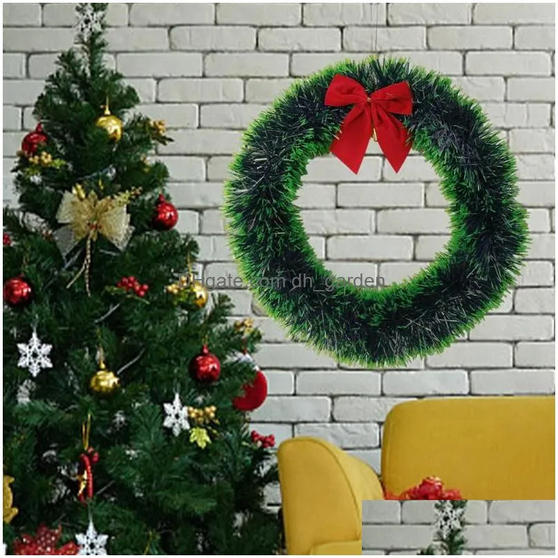 decorative flowers 2/1pcs christmas wreath door wall hanging ornaments for diy xmas tree garlands vines pendants year party