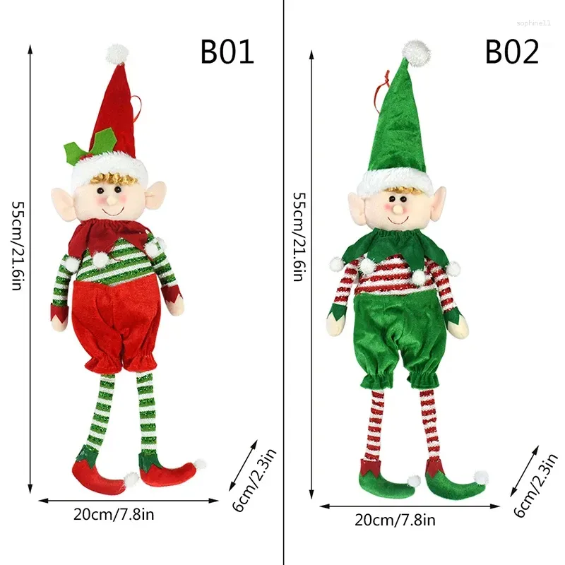 party decoration 1pcs christmas plush legs elf doll ornaments years home gifts xmas tree boy girl toy