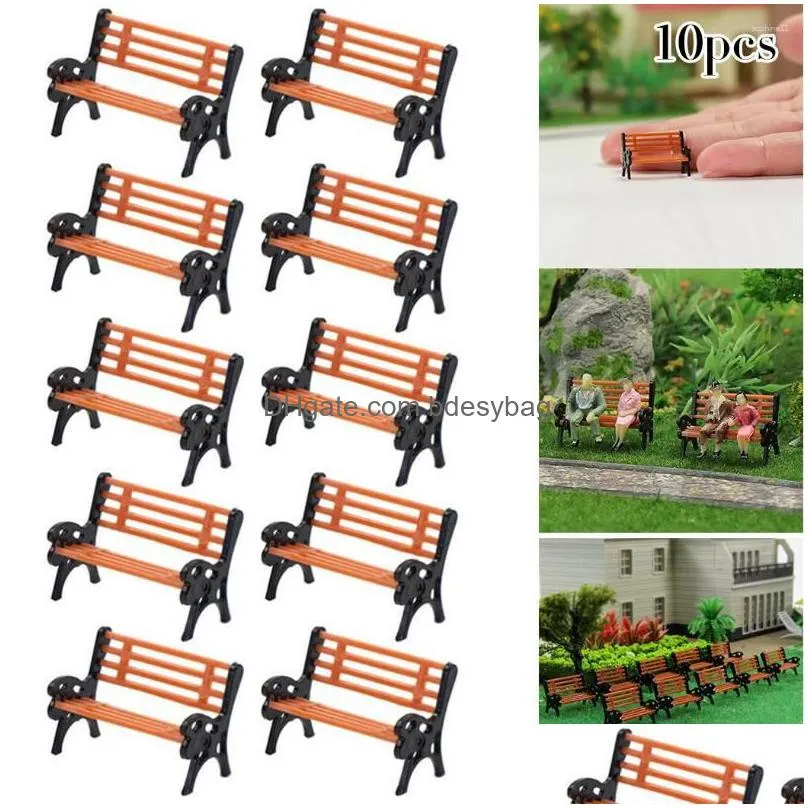 decorative flowers brand model park bench 0.79 0.55 0.35inch/2 1.4 0.9cm 10pcs 187 chair for ho scale street layout
