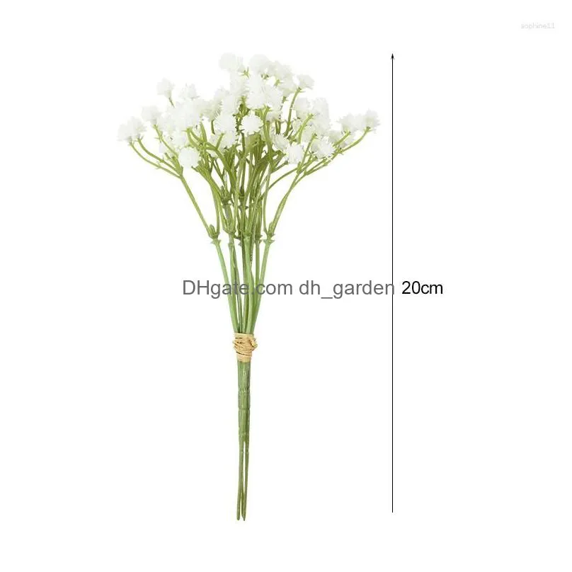 decorative flowers 1/2pcs white gypsophila artificial babysbreath flower wedding diy bouquet decoration arrangement home decor