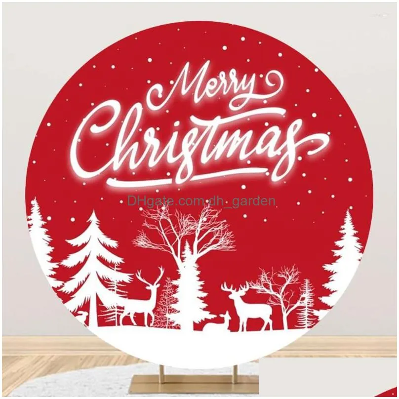 party decoration customized 2023 christmas round backdrop santa claus for pography decorations merry background
