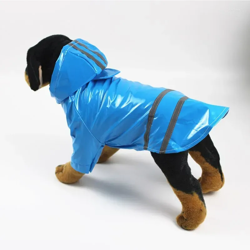 dog apparel clothes hooded raincoats reflective strip dogs rain coat waterproof jackets outdoor breathable for puppies raincoat