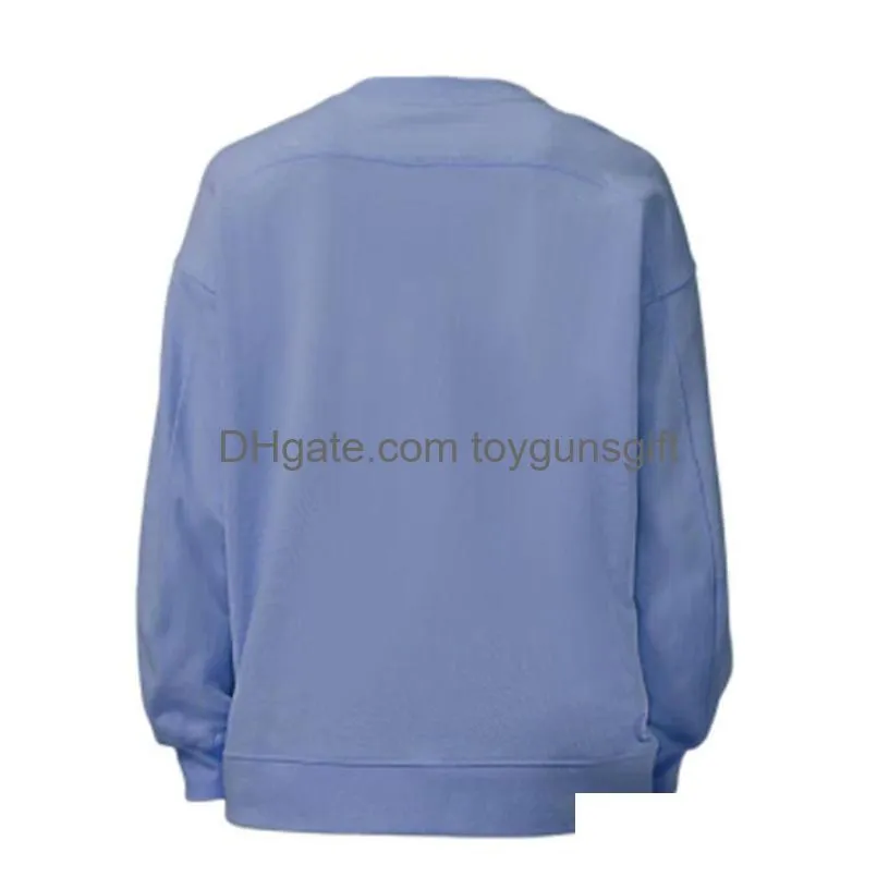 Womens Yoga Wear Autumn Sweatshirt Sports Round Neck Long Sleeve Casual Drop Delivery Dh2I0