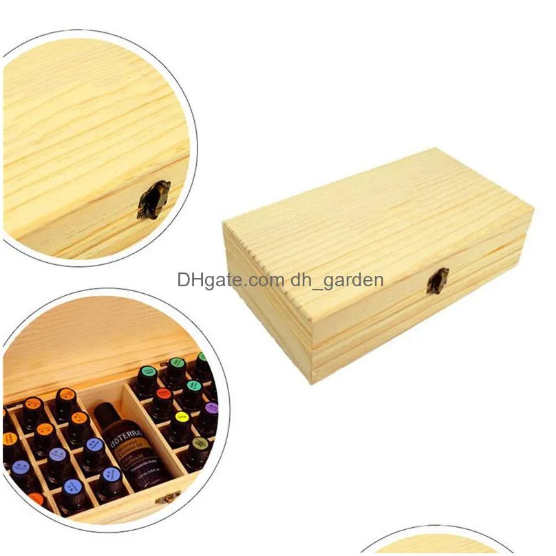 25 holes essential oils wooden box 5ml /10ml /15ml bottles spa yoga club storage case organizer container