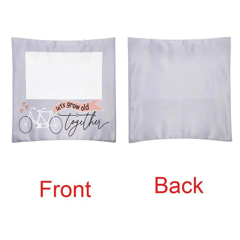 sublimation pillow case blanks polyester 40x40cm pillow cover bed sofa supplies diy cushion with words