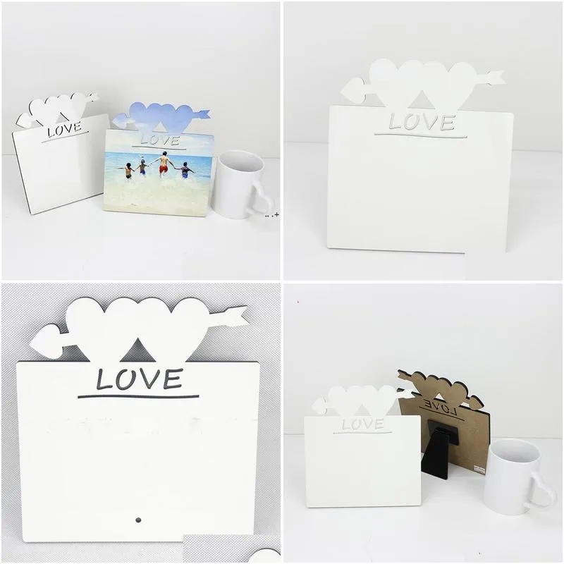 frames blank sublimation mdf wooden double love p o plate 190x190x5mm tag diy gift printing cca10838