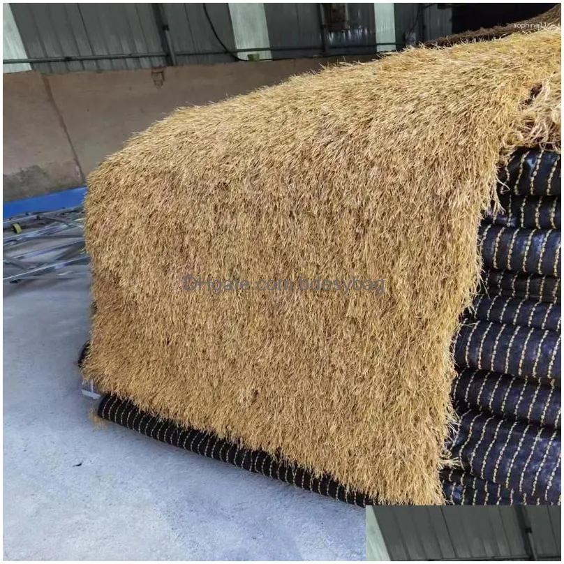 decorative flowers fake thatch lawn simulated straw carpet type extended grass wire synthetic roof artificial mexican roll