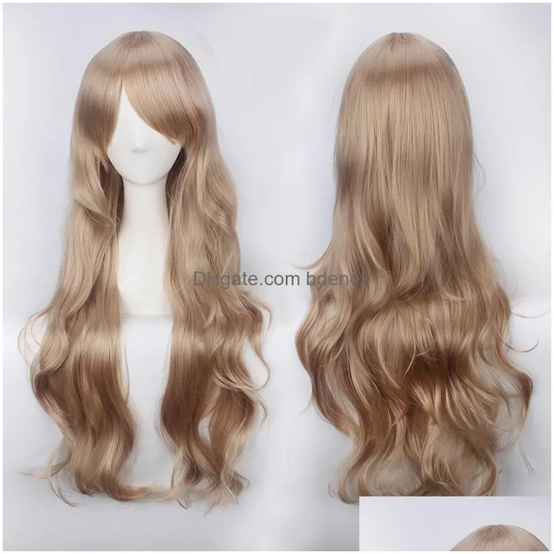 Cosplay Wigs 80Cm Wigs Cosplay Wig 20 Colors Long Loose Curly Cos Party Hair Products Drop Delivery Hair Products Hair Wigs Dhugh