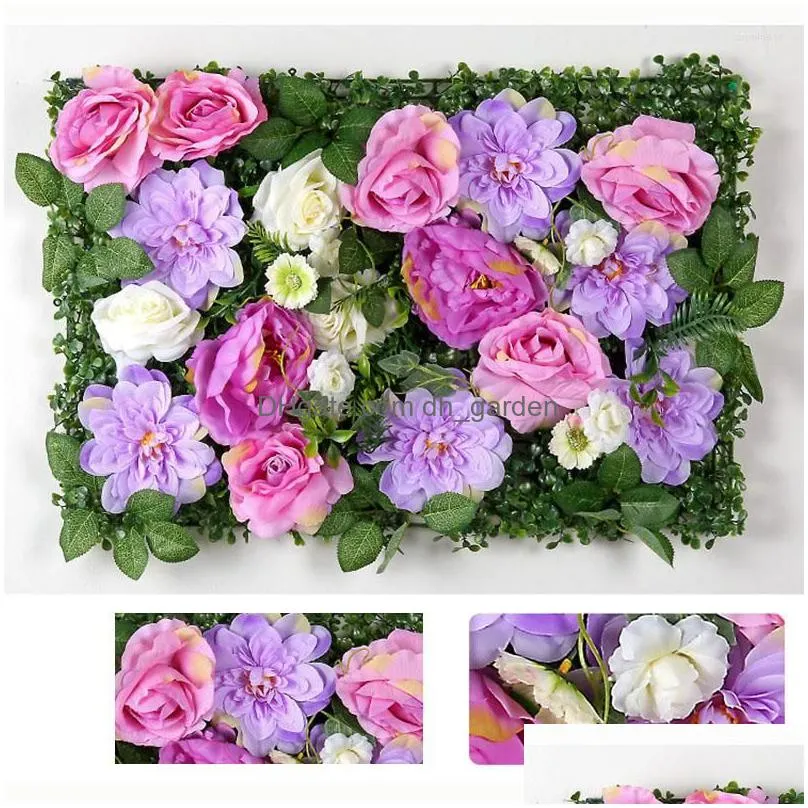 decorative flowers 40x60cm silk artificial rose green plants wedding decor christmas decoration baby shower party backdrop