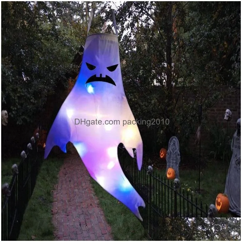 Other Event & Party Supplies Other Event Party Supplies Halloween Led Large Outdoor Lights Hanging Ghost Decoration Glow Horror Props Dh6Ul