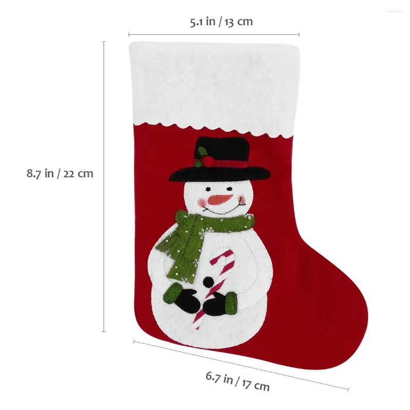 christmas decorations 6pcs felt holiday stockings gift kids bags treat candy for home tree decor year 2023