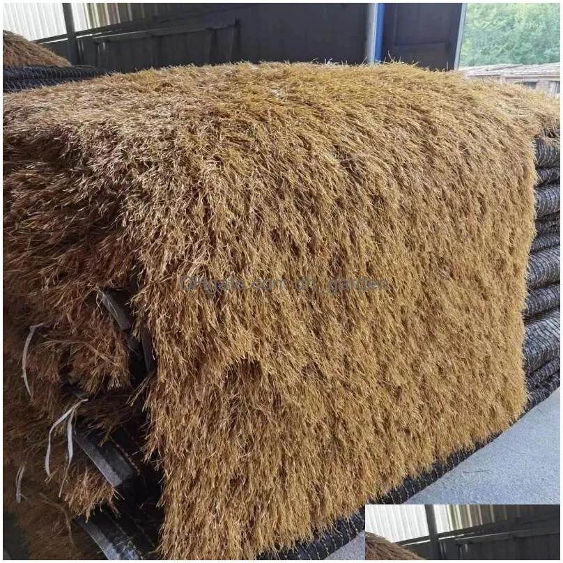 decorative flowers fake thatch lawn simulated straw carpet type extended grass wire synthetic roof artificial mexican roll