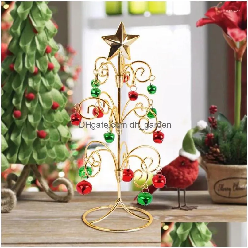 christmas decorations xmas tree handicraft with bell decor desktop mini ornament navidad year