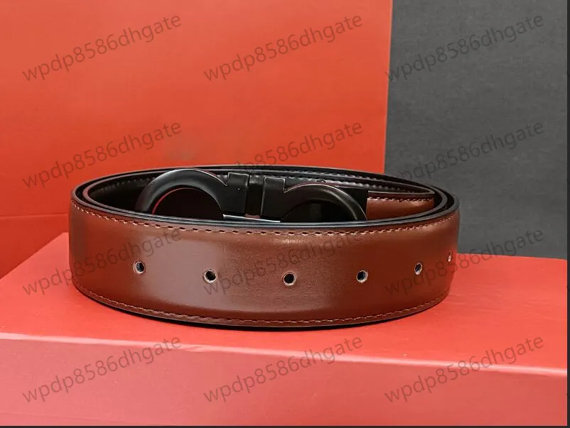2023 Men Designers Belts Classic fashion casual letter smooth buckle womens mens leather belt width 3.3cm with Classic Litchi Pattern 