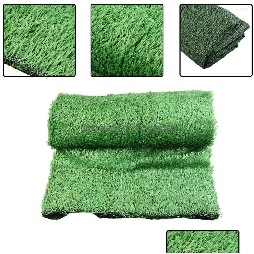 decorative flowers 1pcs artificial grass mat 200x200cm encryption simulated lawn carpet plant wall decoration mini gardening props