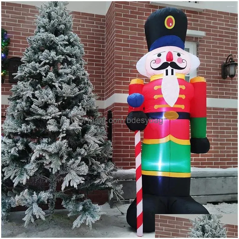 party decoration 8 foot christmas inflatable nutcracker soldier outdoor decorations light up santa claus