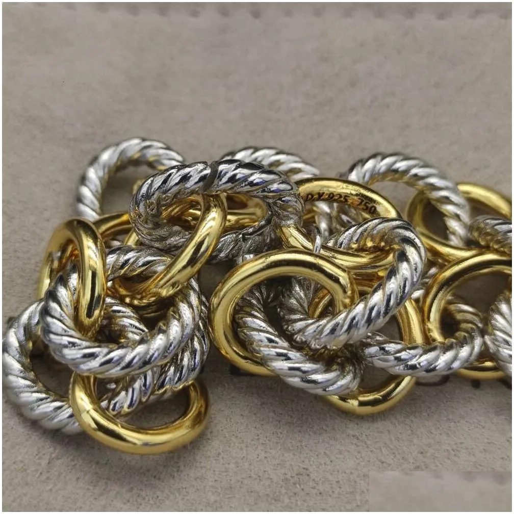 Bangle Braided Mens Accessories Dy Bracelet 19Cm Bangles Bracelets Designer Chain Fashion Gold Sliver Jewelry Women 21Cm Copper Gift D Dhjyi