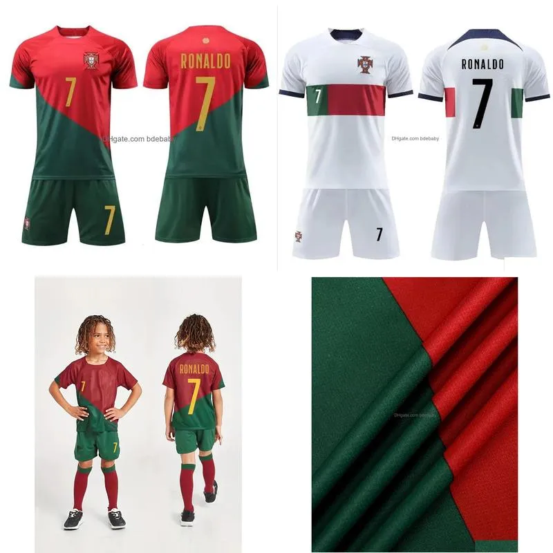 Clothing Sets Clothing Sets 2023 24 Arrival Portugal Jersey Kid Soccer Ronaldo 7 For Adt Kit 231019 Drop Delivery Baby, Kids Maternity Dh2Ii