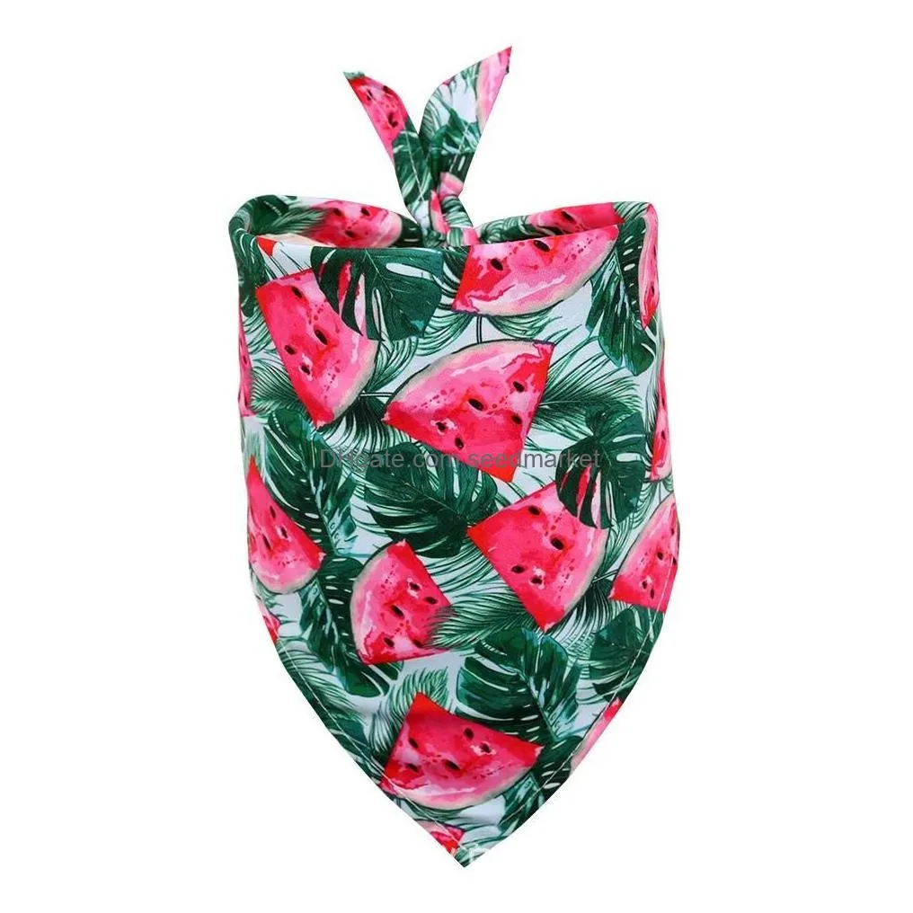 Other Dog Supplies Other Dog Supplies 20 Pieces Bandana Scarf Triangar Bibs Pet Summer Flamingo Fruit Hawaii For Small M Gelatocakesho Dhu2P