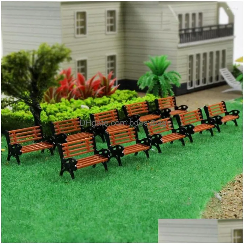 decorative flowers brand model park bench 0.79 0.55 0.35inch/2 1.4 0.9cm 10pcs 187 chair for ho scale street layout